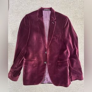NWOT Paul Smith Deep Purple Velvet Blazer 38R